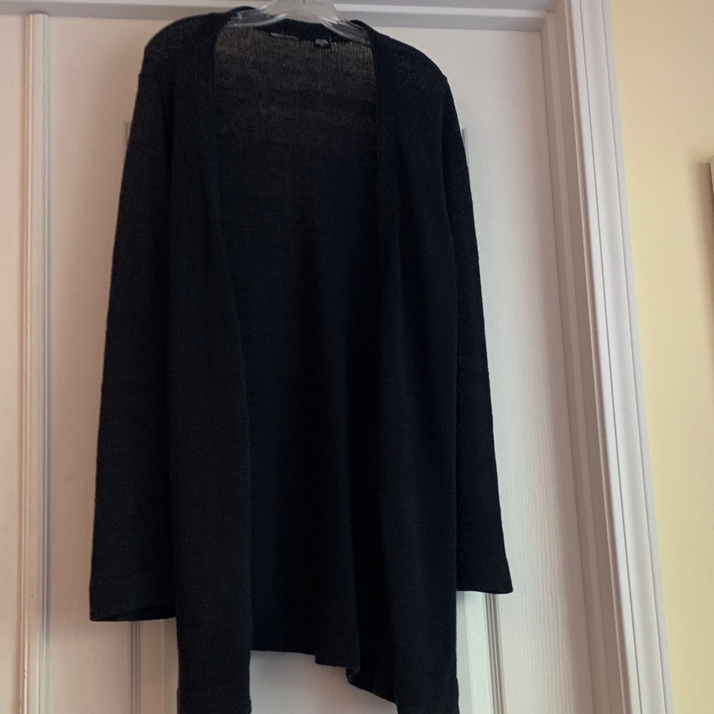 Moda International Black open front Cardigan Sweater